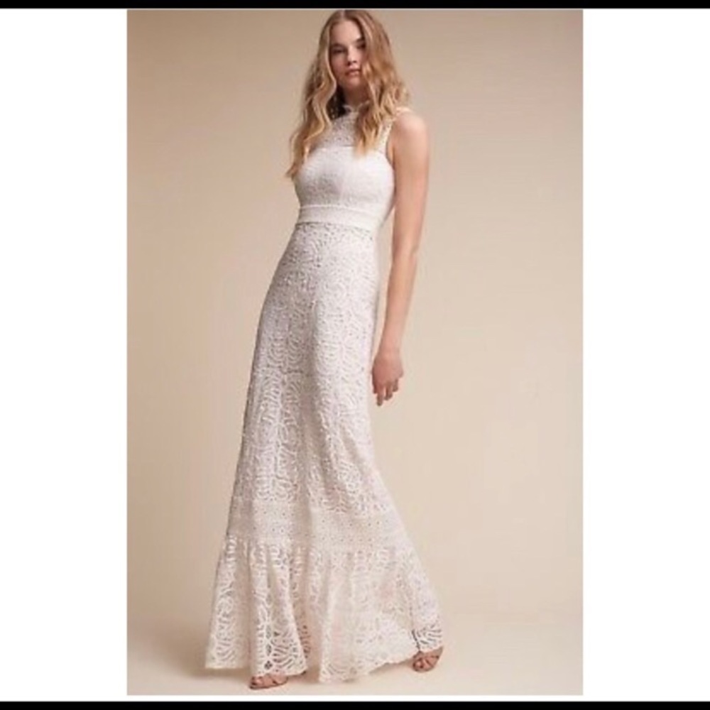 BHLDN White Lace Dress —Size 10 —>NWOT!!